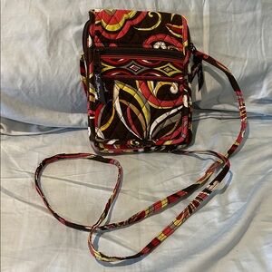 Vera Bradley Red and Yellow Geometric Crossbody Bag